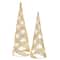 LED Gold Spiral Cone Tree Set